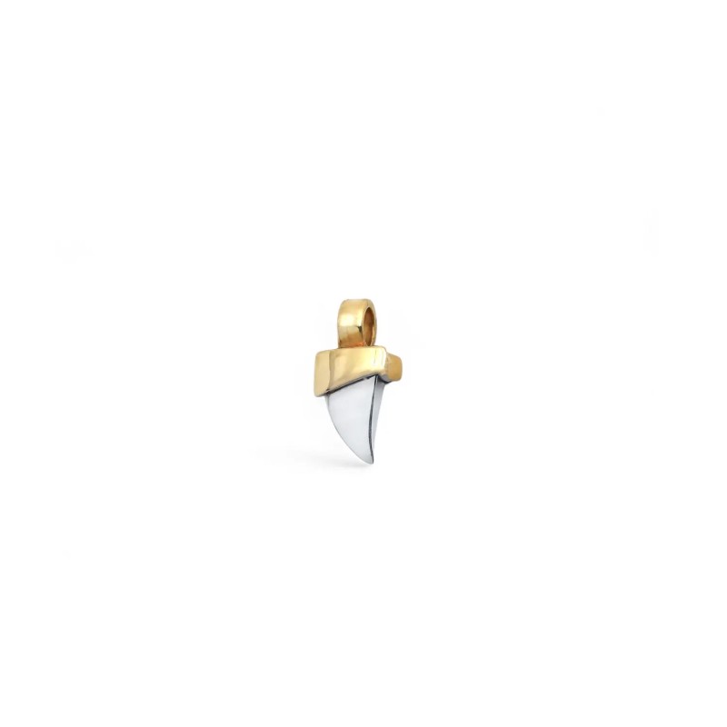Ciondolo Dente/Artiglio Oro Bicolore 18kt | 2cm
