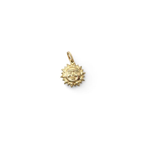 Ciondolo Sole Sorridente Oro Giallo 18kt | 2cm