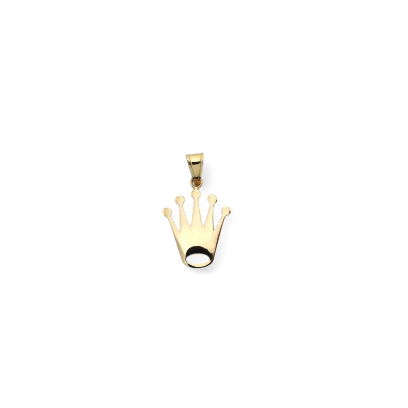 Ciondolo Corona Stilizzata Oro Giallo 18kt | 2,5cm