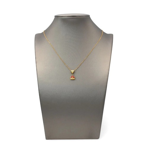 Collanina Casetta Oro Giallo Smalto 18kt | Stella Maris