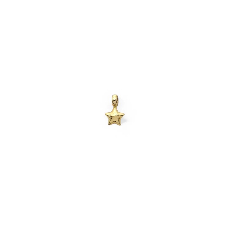 Ciondolo Stellina Bombata Oro Giallo 18kt | 1cm