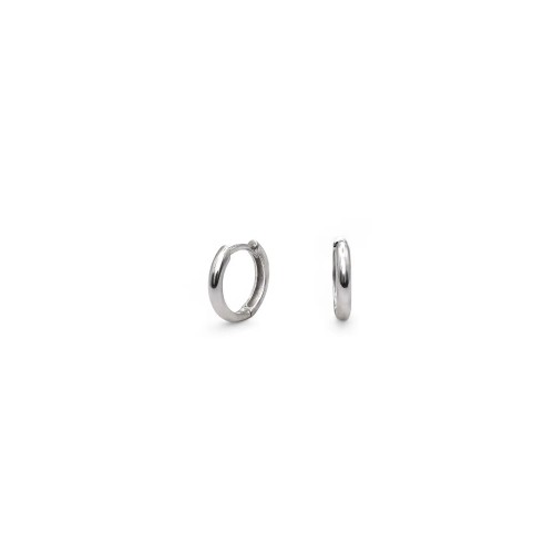 Orecchini a Cerchio Oro Bianco 18kt | Ø 1cm