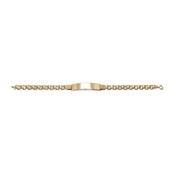 Men's 18kt Yellow Gold Plate Bracelet 20.8g | Stella Maris