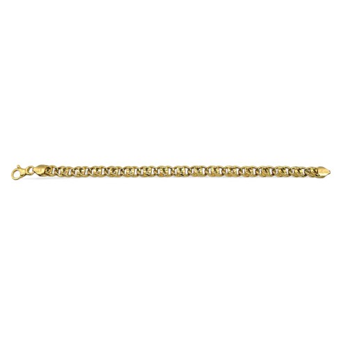 Bracciale Uomo Maglia Occhio di Pernice Oro Giallo 18kt | 22cm