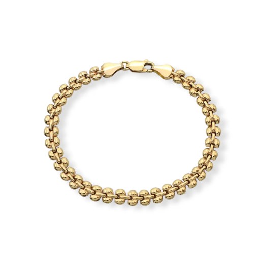 Bracciale Maglia Palline Oro Giallo 18kt | 19cm