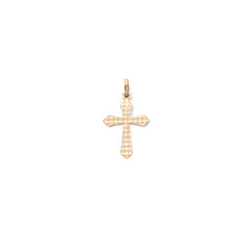 18kt Rose Gold Diamond Cross Pendant | 3.5cm