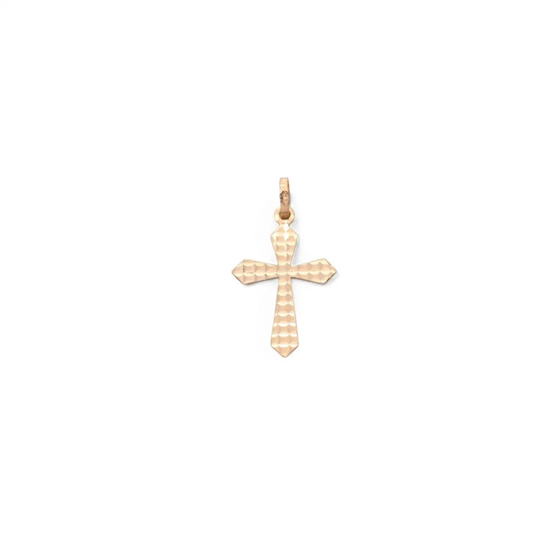 18kt Rose Gold Diamond Cross Pendant | 3.5cm