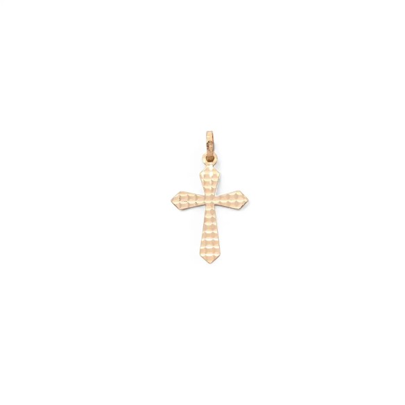 18kt Rose Gold Diamond Cross Pendant | 3.5cm