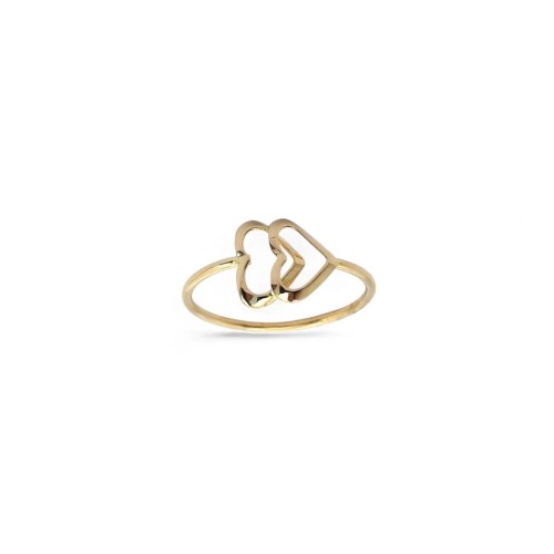 Anillo de Día Doble Corazón en Oro Amarillo de 18 quilates, 1 g | Stella Maris 2