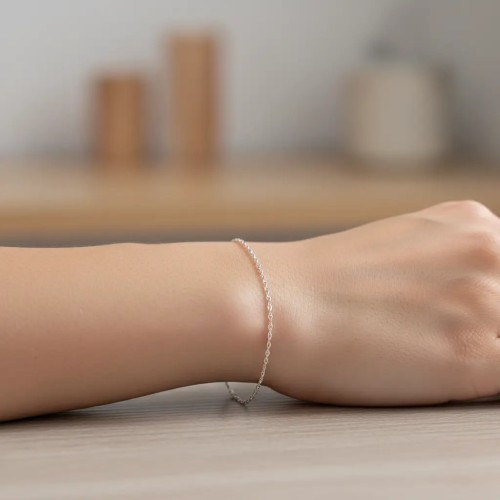 Forzatina-Mesh-Armband aus 18-karätigem Weißgold | 19 cm 2