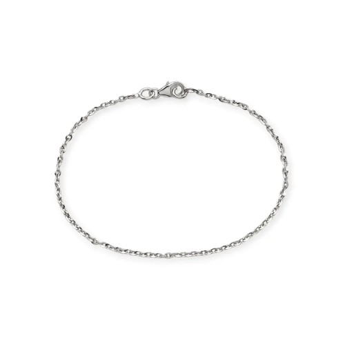 Bracciale Maglia Forzatina Oro Bianco 18kt | 19cm