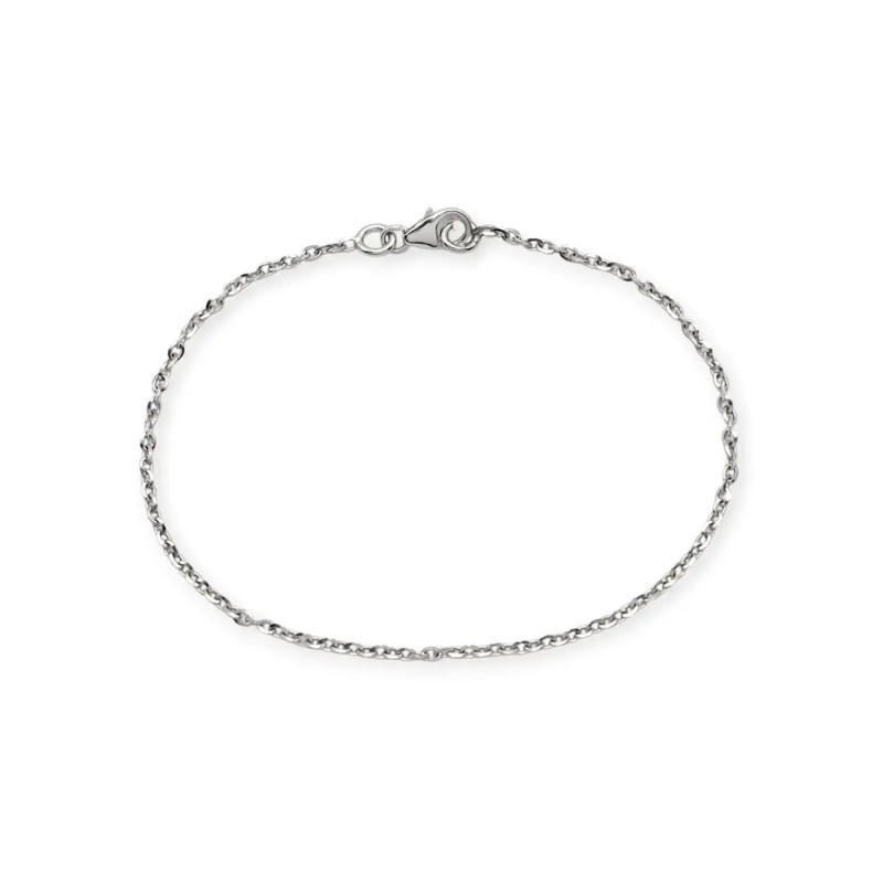 Pulsera de malla Forzatina de oro blanco de 18 quilates | 19 cm