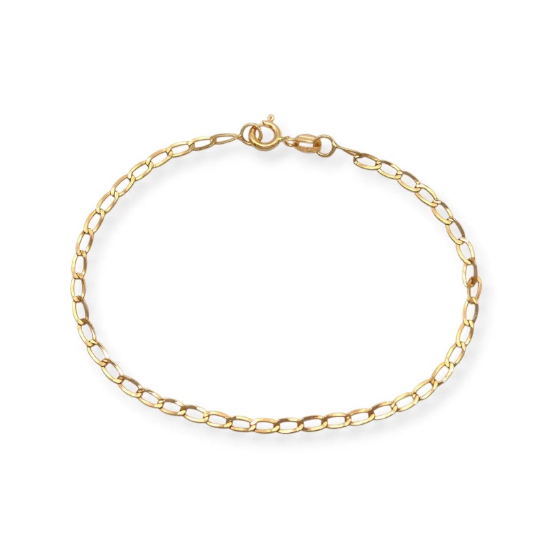 Bracciale Maglia Forzatina Ovale Oro Giallo 18kt | 20cm