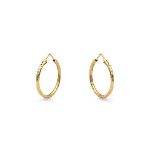Orecchini a Cerchio Classici Sottili Oro Giallo 18kt