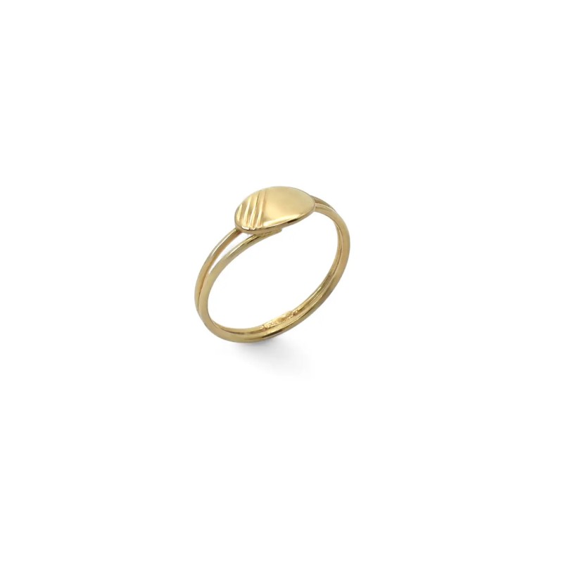 18kt Yellow Gold Oval Band Ring