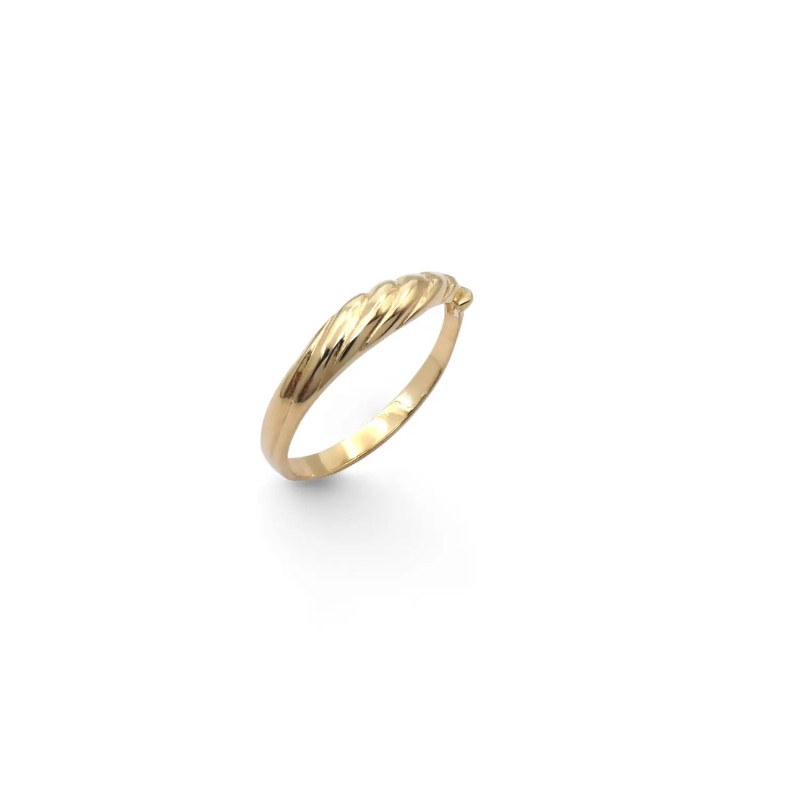 18kt Yellow Gold Ring with Wavy Motif | Stella Maris