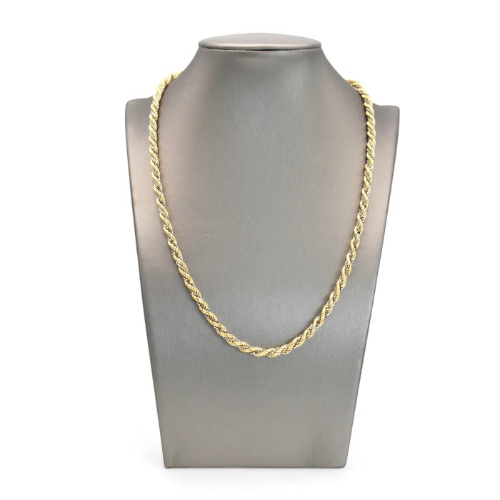 Collana Oro Bicolore 18kt Corda e Veneziana | 45 cm | Stella Maris