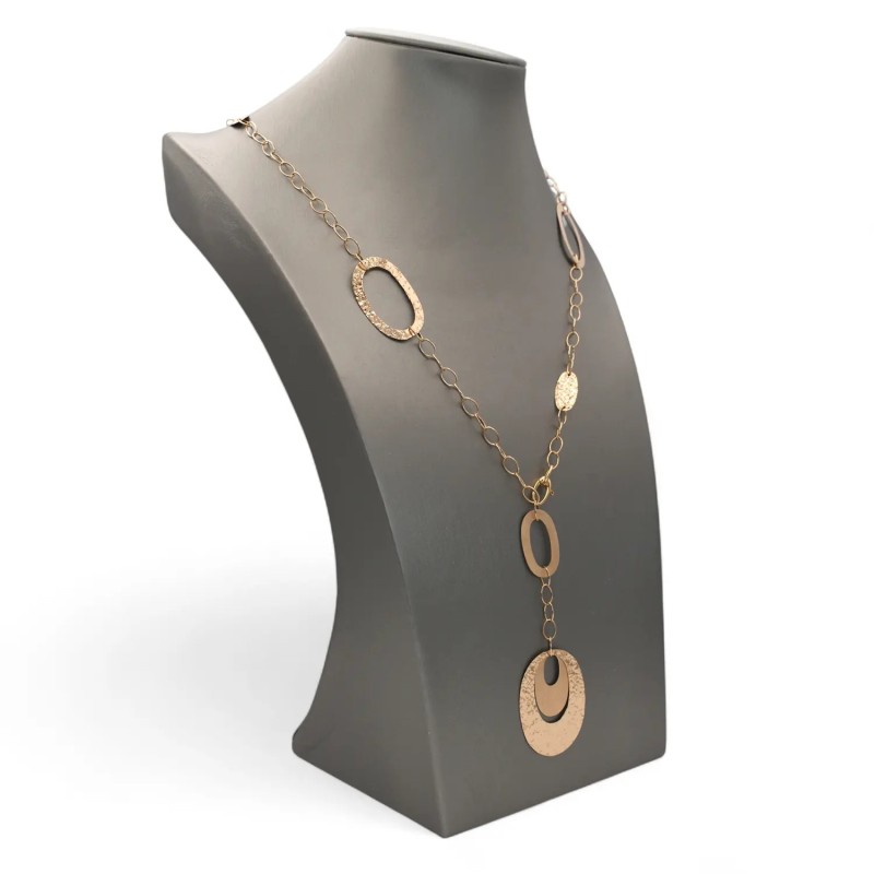 Collana Lunga Regolabile in Oro Rosa 18kt