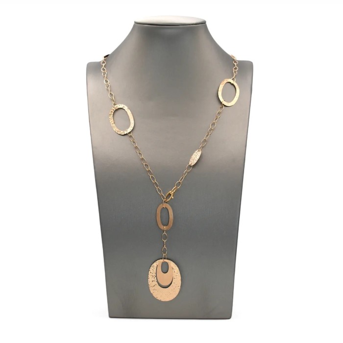 Collana Lunga Regolabile in Oro Rosa 18kt