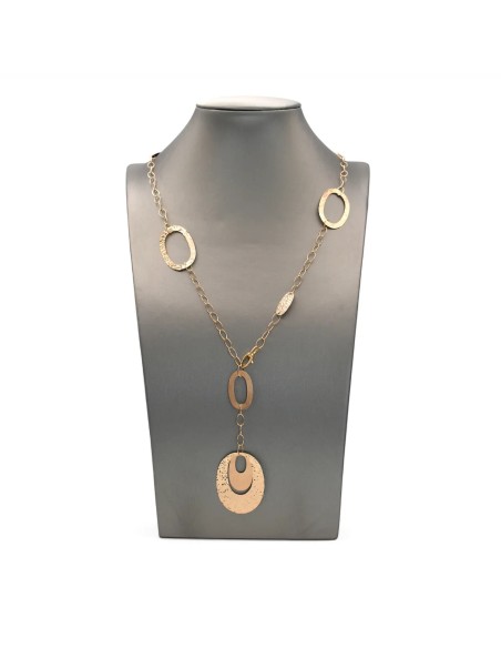 Collar largo ajustable de oro rosa de 18 kt