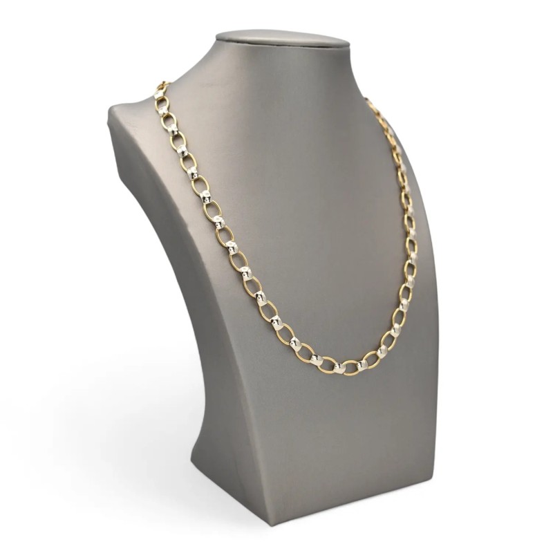 Collar de oro amarillo y blanco de 18 kt