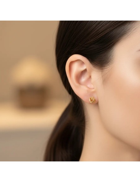 18kt Yellow Gold Ball Stud Earrings | Ø 5 mm