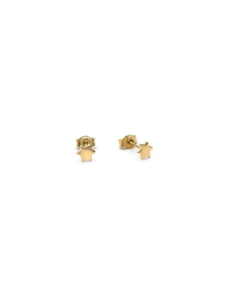 18kt Yellow Gold Star Stud Earrings | Ø 5 mm
