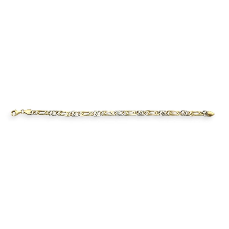 Unisex Bracelet in 18kt Yellow and White Gold | 20 cm