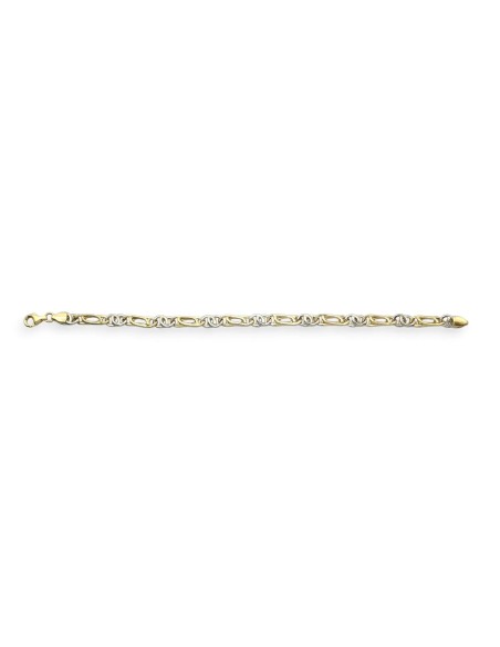Unisex Bracelet in 18kt Yellow and White Gold | 20 cm