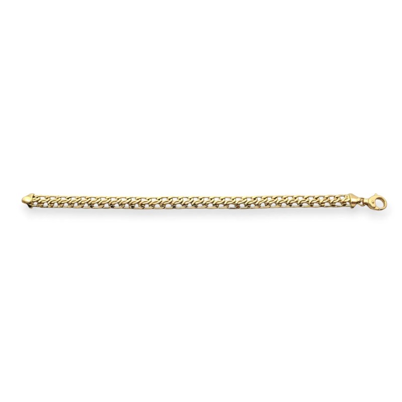 Pulsera clásica de oro amarillo de 18 kt | 21 cm