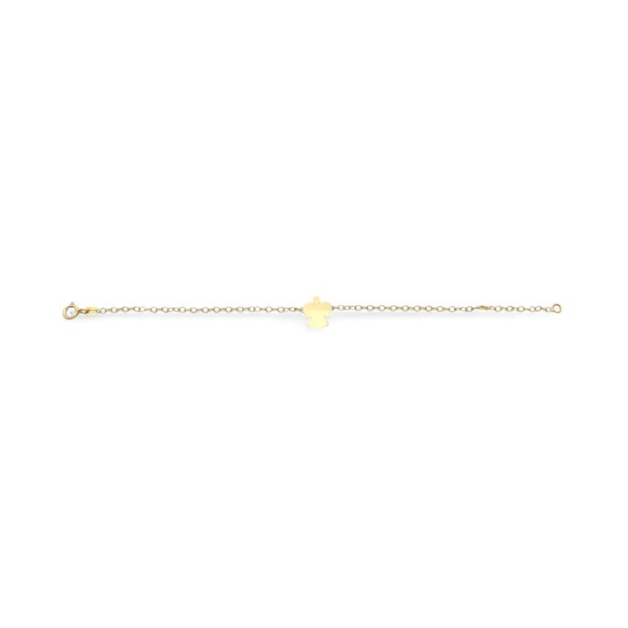 Bracciale per Bambino in Oro Giallo 18kt con Angioletto | 14 cm