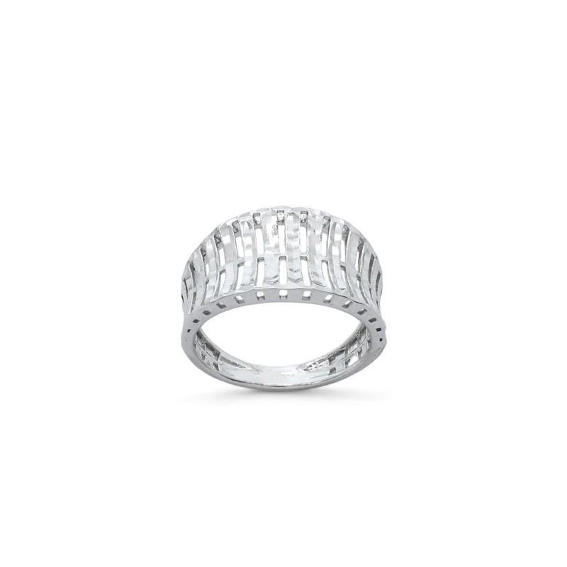 Elegante anillo de oro blanco de 18 kt | Stella Maris