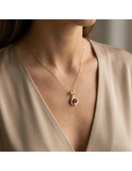 Ciondolo Rosellina in Oro Giallo e Rosa 18kt | 2,5 cm