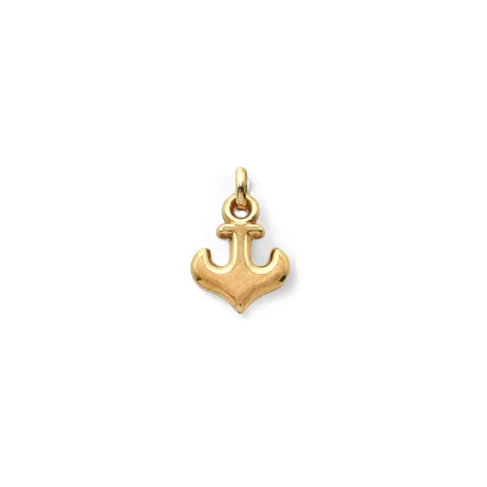 18kt Yellow Gold Pendant with High-Precision Laser Satin Finish | 2.5 cm