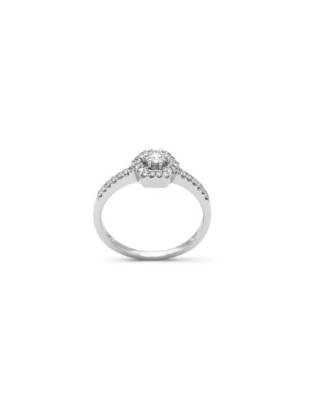 18kt White Gold Ring with 0.32 ct Brilliant Cut Diamonds