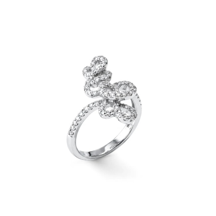 Anillo Mariposa Contrarié en Oro Blanco de 18kt con 1,45ct de Diamantes