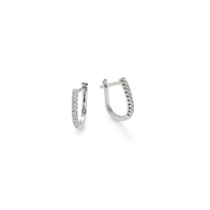 18kt White Gold Stud Earrings with 0.10 ct Brilliant Cut Diamonds