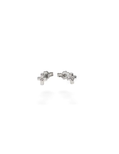 Pendientes Point Light de oro blanco de 18 kt con diamantes de 0,01 ct