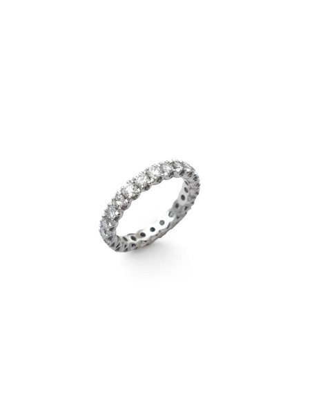 Anello Eternity "Vera a Giro" in Oro Bianco 18kt con Diamanti 1,68 ct