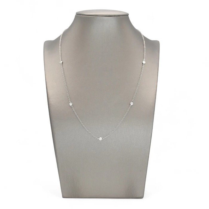 Collar "Ritmos de Luz" en oro blanco de 18 kt con diamantes de 0,09 ct 2