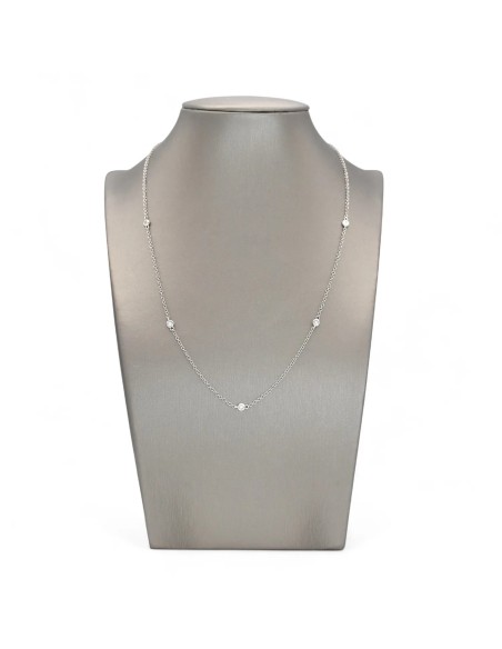 Collar "Ritmos de Luz" en oro blanco de 18 kt con diamantes de 0,09 ct