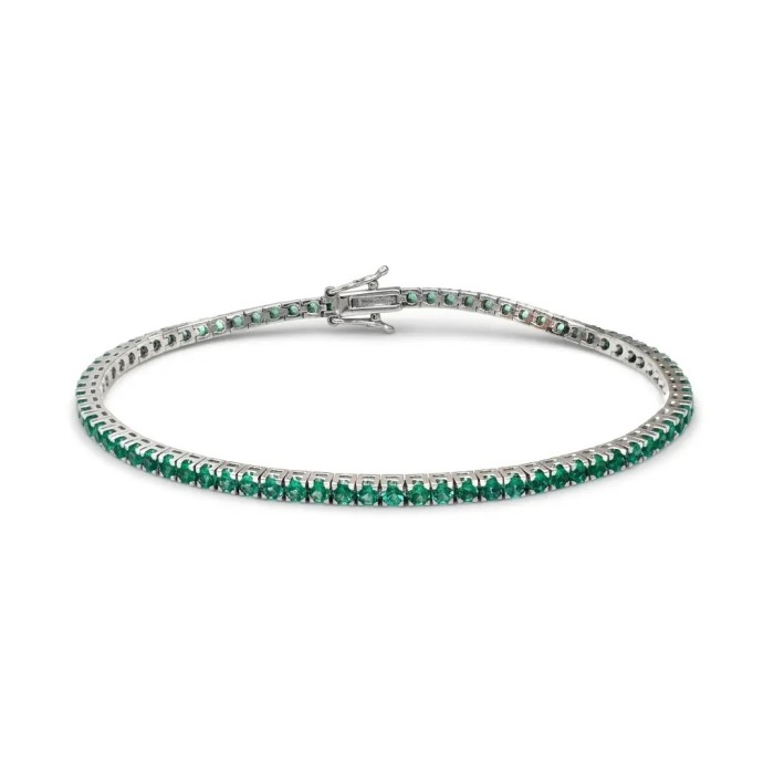 Pulsera "Ritmos Esmeralda" en oro blanco de 18 kt con esmeraldas de 1,20 ct