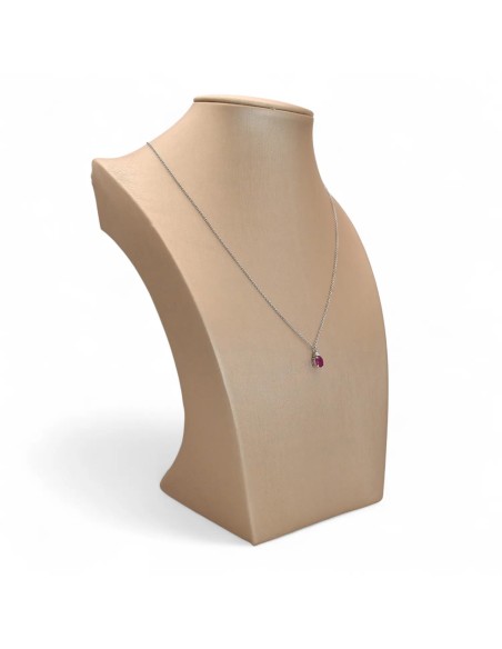 Ruby and Diamond Pendant Necklace