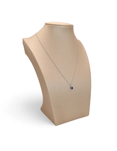 Sapphire and Diamond Pendant Necklace