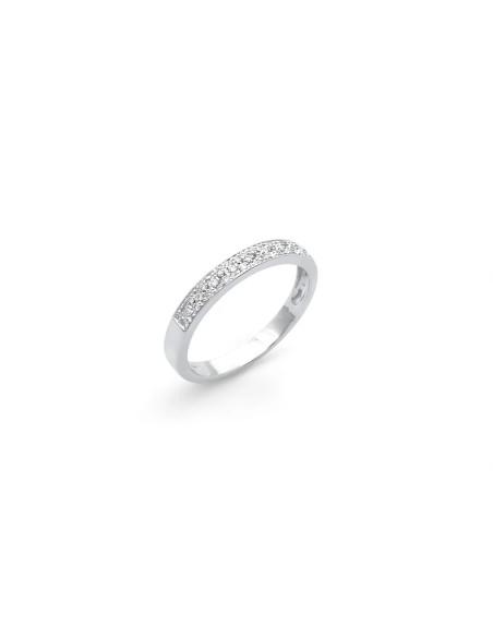 18kt White Gold Band Ring with 0.15ct Diamonds