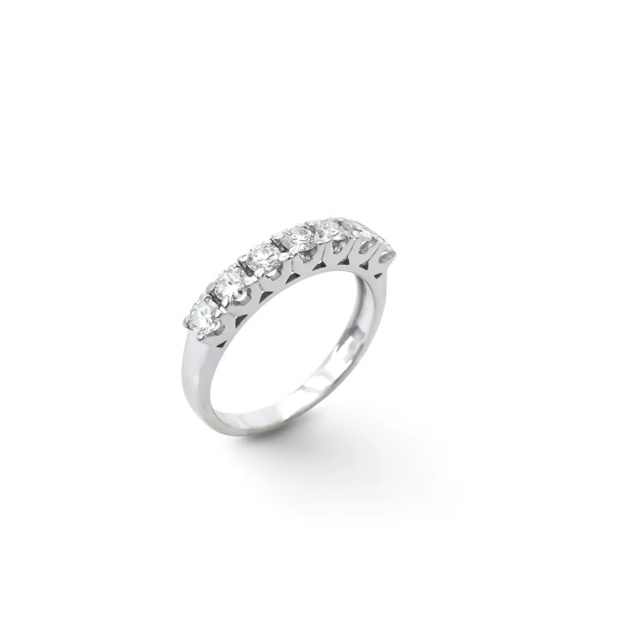 Infinity Sparkle Ewigkeitsring aus 18-karätigem Weißgold mit 0,56 ct Diamanten