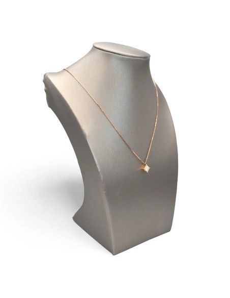 "Rose Radiance" Pendant Necklace in 18kt Rose Gold with 0.63 ct Diamond