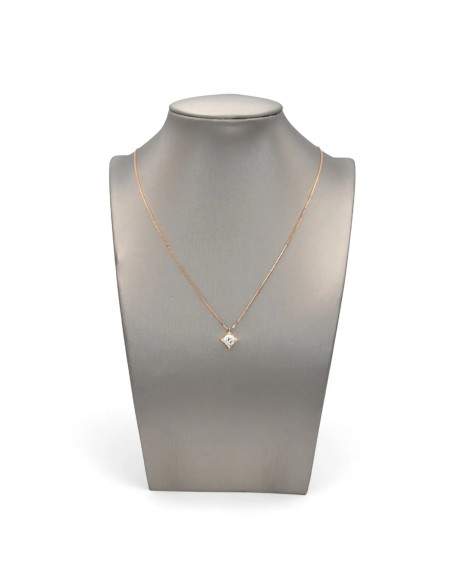 Collar Point Light de oro rosa de 18 quilates con diamante de 0,63 ct | Stella Maris