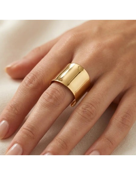 High-End "Golden Cuff" Ring in 18kt Yellow Gold - Open Design
