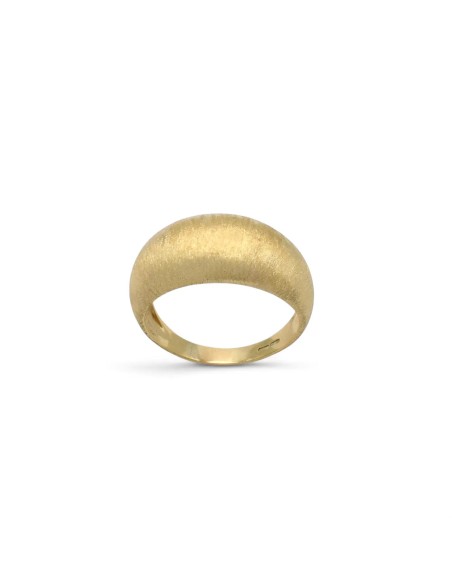 „Seidenkuppel“-Ring aus 18-karätigem Gelbgold – Satin-Finish